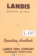 Landis-Landis 4\" Type H, Grinding Machine Operators Instruction & Parts Manual Yr. 1942-4\"-Type H-01